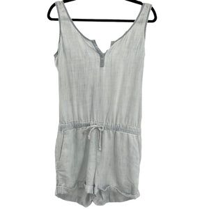 CLOTH & STONE Whitewash Tencel Shorts Romper